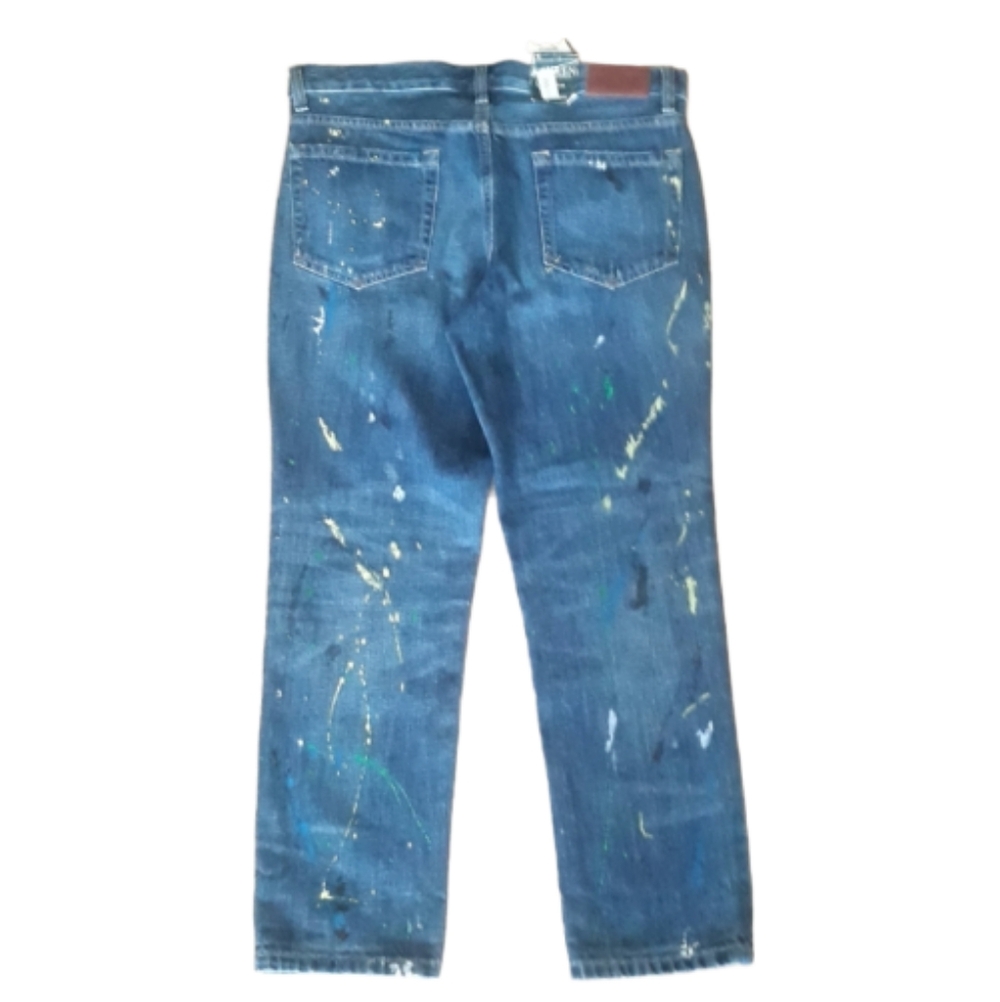 Ralph Lauren Girlfriend Paint Splatter Jeans / Size 6 Painted Cropped Jeans - Picture 14 of 15